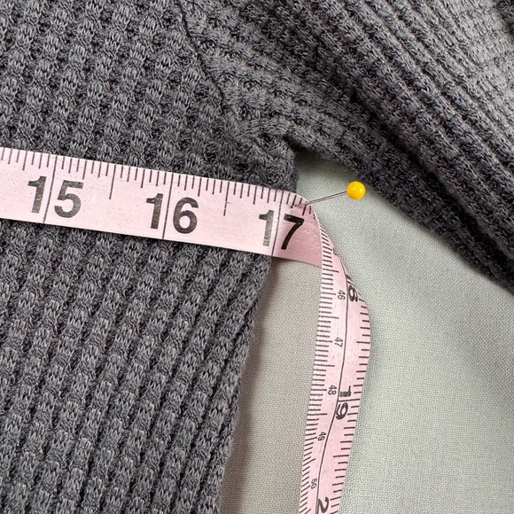 Others Fallen Top Womens Medium Shirt Hooded Textured Asymmetrical Hem Gray - Picture 9 of 10